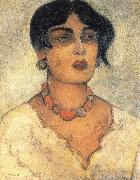 Diego Rivera Portrait of a girl oil painting